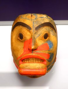 Woman mask, by the Kaigani (Haida) Master of the Labret Women, Haida, 1820s - Native American collection - Peabody Museum, Harvard - Native American collection - Peabody Museum, Harvard University - DSC06166 photo