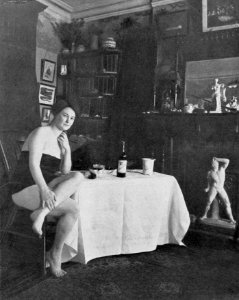 Woman sitting on table by Robert Wilson Shufeldt 09