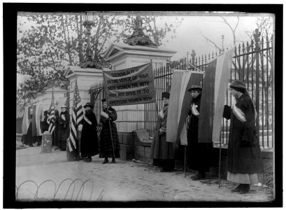 WOMAN SUFFRAGE PICKET PARADE LCCN2016868864 photo