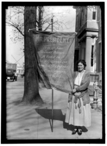 WOMAN SUFFRAGE PICKETS LCCN2016868587