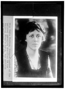 WOMAN SUFFRAGE. (MISC. INDIVIDUAL SUFFRAGETTES). Miss Doris Stevens, youngest member of the national executive committee of the National Woman's Party, was arrested and sentenced to 60 days LCCN2016868822 photo