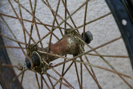 Detail bicycle hub wheel hub