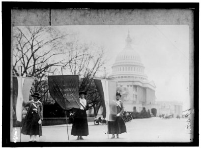 WOMAN SUFFRAGE PICKET PARADE LCCN2016868863 photo