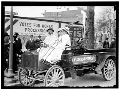 WOMAN SUFFRAGE. POSTERS FOR PARADE LCCN2016865419