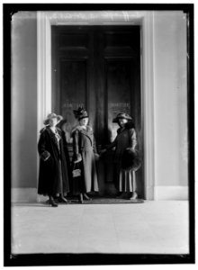 WOMAN SUFFRAGE. GROUP OF SUFFRAGISTS AT HOUSE OFFICE BUILDING LCCN2016866847