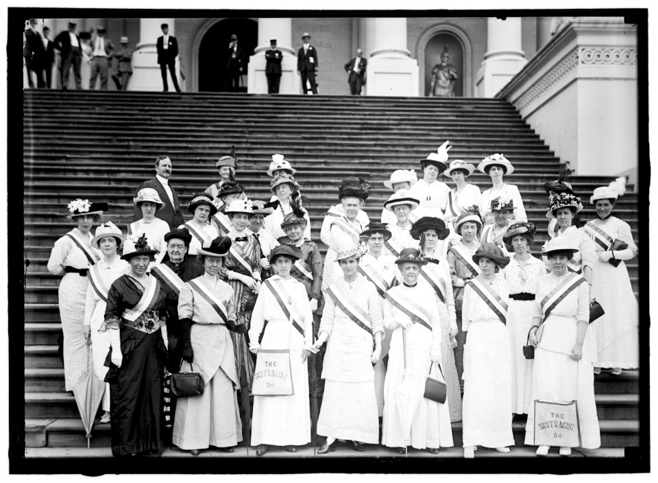 WOMAN SUFFRAGE. SUFFRAGETTES AT CAPITOL LCCN2016865707