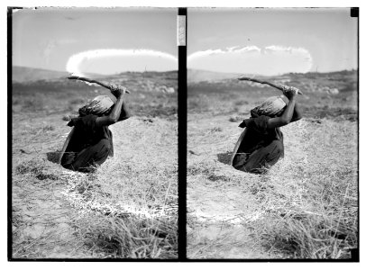 Woman threshing with flail LOC matpc.06350