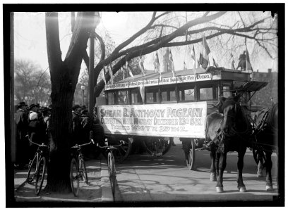 WOMAN SUFFRAGE. STREET CAR, SUSAN B. ANTHONY PAGEANT LCCN2016866767 photo
