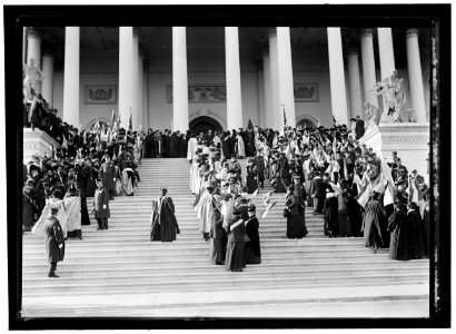 WOMAN SUFFRAGE. MARCH ON CAPITOL LCCN2016866777 photo