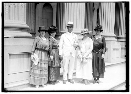 WOMAN SUFFRAGE. SUFFRAGETTES AT CAPITOL LCCN2016870012 photo