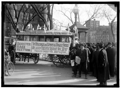 WOMAN SUFFRAGE. SUFFRAGE BUS LCCN2016870257 photo