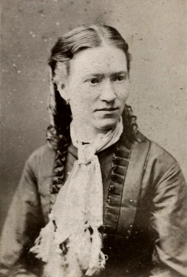 Woman with tasselled scarf by T & J Holroyd (2)