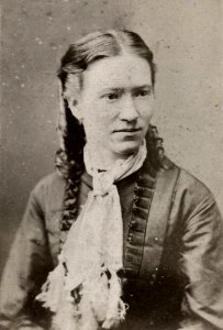Woman with tasselled scarf by T & J Holroyd (2)