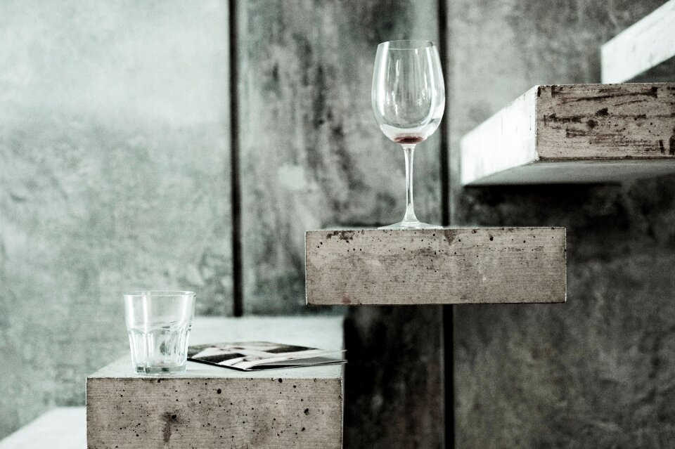 Glass wine glass gray wine