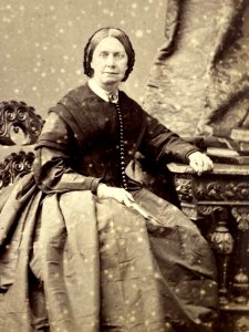 Woman with beaded watch chain by T & J Holroyd (2)