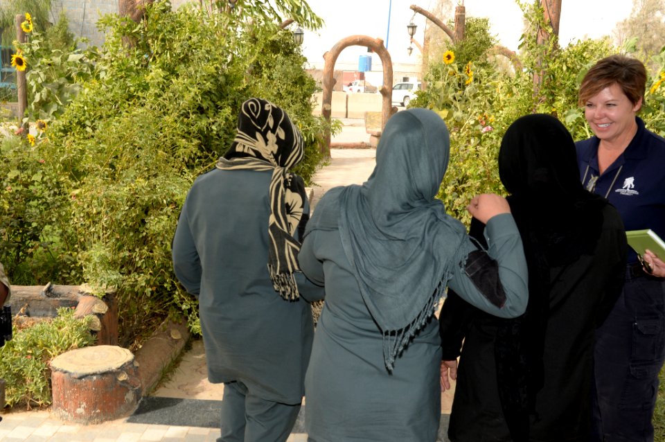Women from 203rd Zone Afghan Border Police and TAAC-S attend shura at Kandahar Airfield, Afghanistan 150809-N-SQ656-183