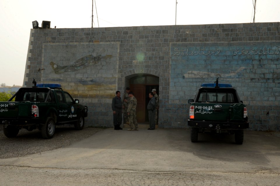 Women from 203rd Zone Afghan Border Police and TAAC-S attend shura at Kandahar Airfield, Afghanistan 150809-N-SQ656-218
