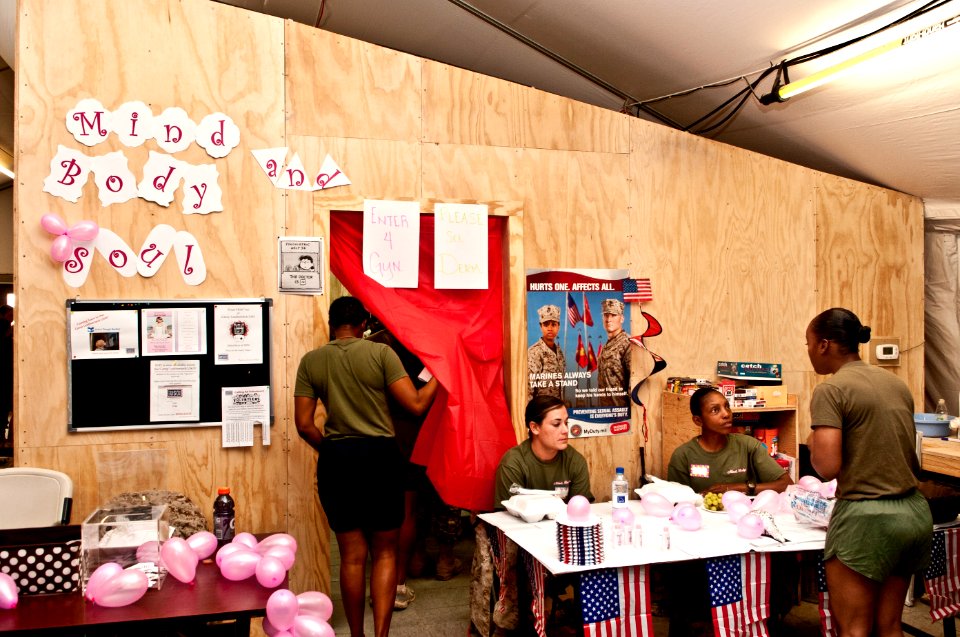 Women Marines Association hosts deployed health fair 110716-N-TH989-029