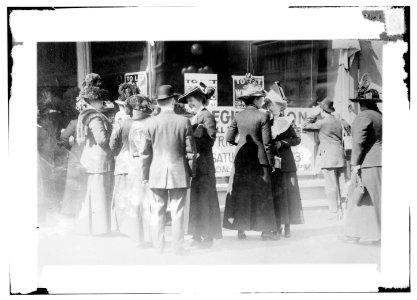 Women Voters Frisco - Registering shop girls & clerks LCCN2014691302