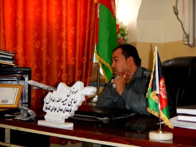 Women from 203rd Zone Afghan Border Police and TAAC-S attend shura at Kandahar Airfield, Afghanistan 150809-N-SQ656-029