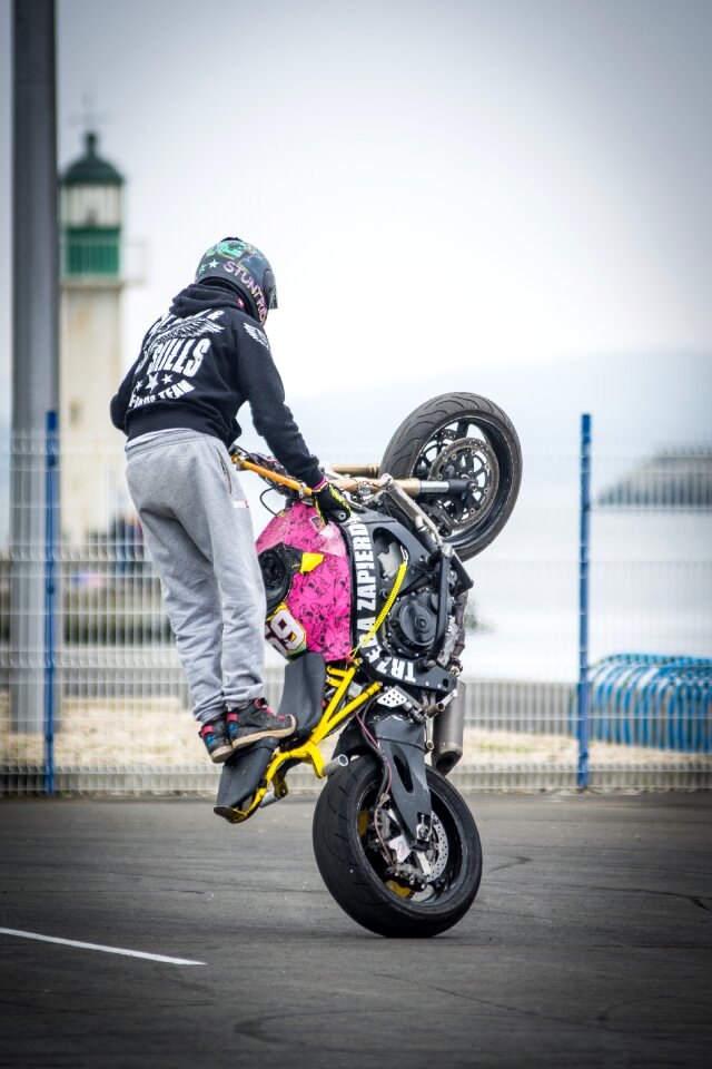 Street biker man