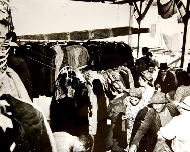Women crowd the dress market, Mejez-El-Bab, Tunisia, 1943 (35100426240) photo
