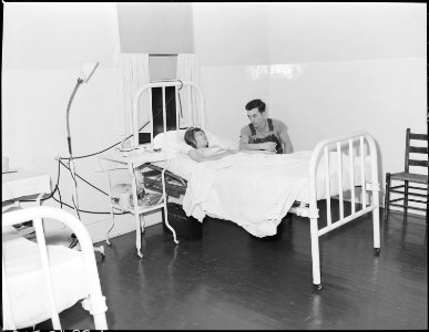 Women's ward in hospital owned by the company. Black Mountain Corporation, 30-31 Mines, Kenvir, Harlan County, Kentucky. - NARA - 541283 photo