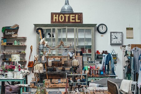 Clothes clock kitchen utensils