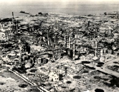 Wonsan refinery after B-29 strikes