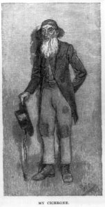 Wood engraving from drawing by Howard Pyle which illustrated his article, A Peculiar People, in Harper's New Monthly, Oct. 1889, pp. 776-785, Dunker religion in Pennsylvania- Old man who LCCN2004678648