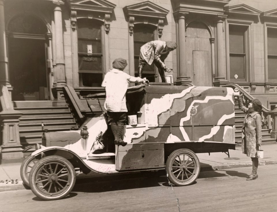 Women's Reserve Camouflage Corps with ambulance