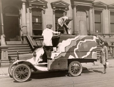 Women's Reserve Camouflage Corps with ambulance