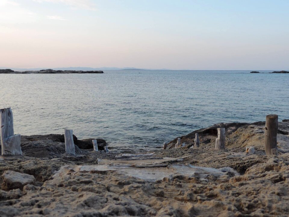 Beach landscape sunset photo