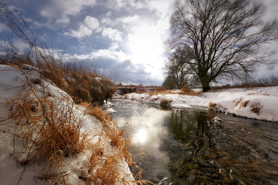 Landscape snow bach