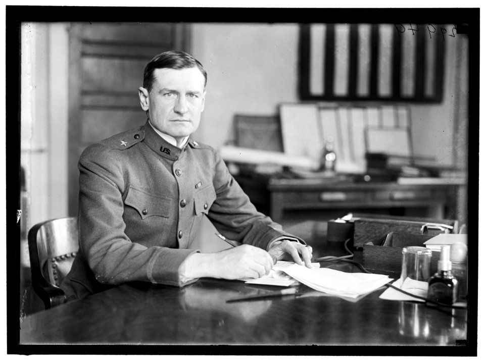WOOD, ROBERT E. BRIG. GENERAL, U.S.A., ACTING Q.M. GENERAL. AT DESK IN MUNITIONS BUILDING LCCN2016869663