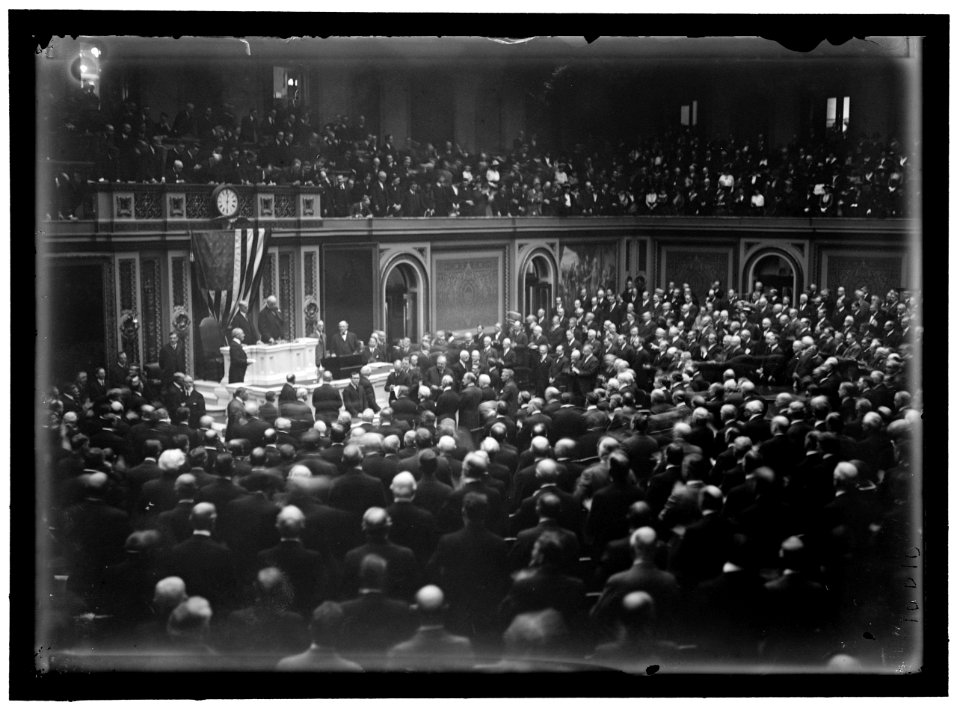 WOODROW WILSON BEFORE CONGRESS LOC hec.10122