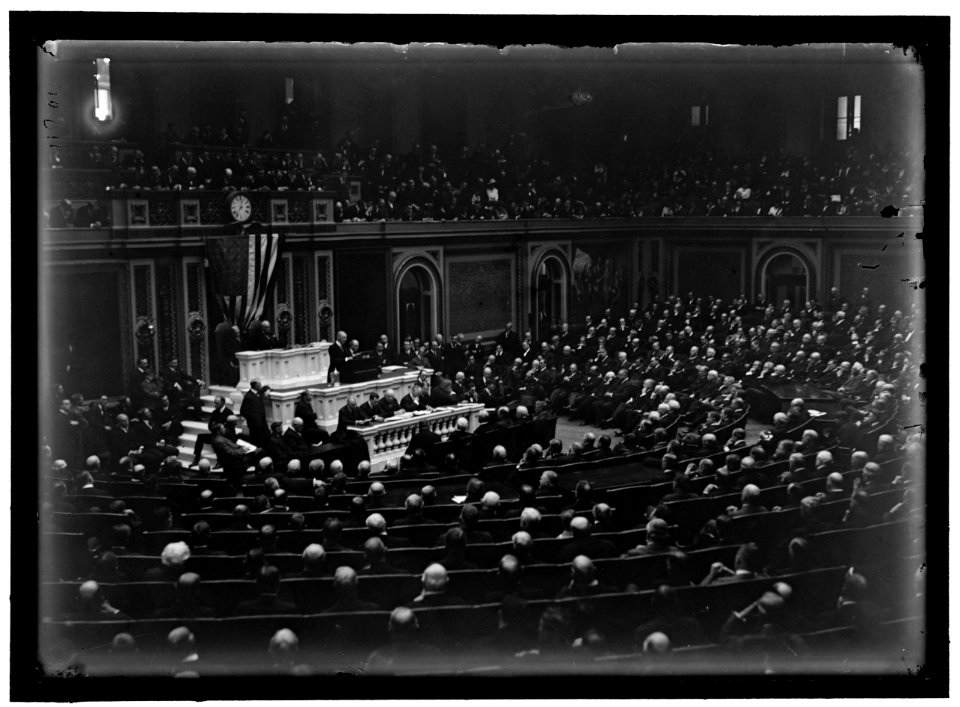 WOODROW WILSON BEFORE CONGRESS LOC hec.10123