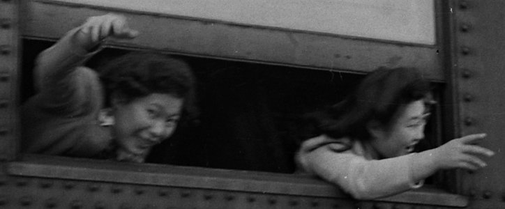 Woodland, California. The special train is now leaving the platform bearing the last of the 750 per . . . - NARA - 537825 (cropped)