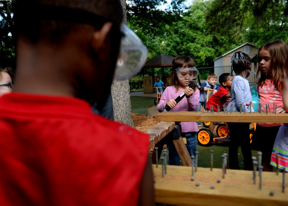 Woodworking day at Mayport Child Development Center 150421-N-JX484-030