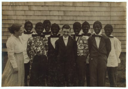 Working Boys' Glee Club and Minstrel Group - King Philip Settlement - Walter Miller, 16 years, 812 Charles, works for father, a Painter; belongs to Junior Ball Team and Glee Club. James LOC cph.3a29803