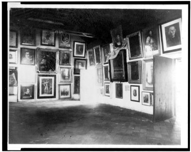 Works of art hanging on wall, in Columbus room, at World's Columbian Exposition, Chicago, Illinois LCCN92521889