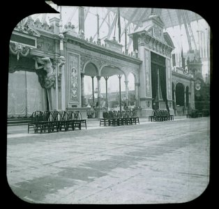 World's Columbian Exposition lantern slides, Liberal Arts Building, Belgium Perspective of Front (NBY 8778)