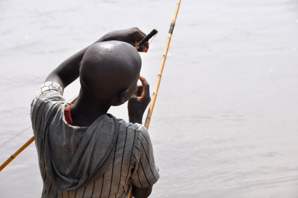 Working on the Fishing Rod