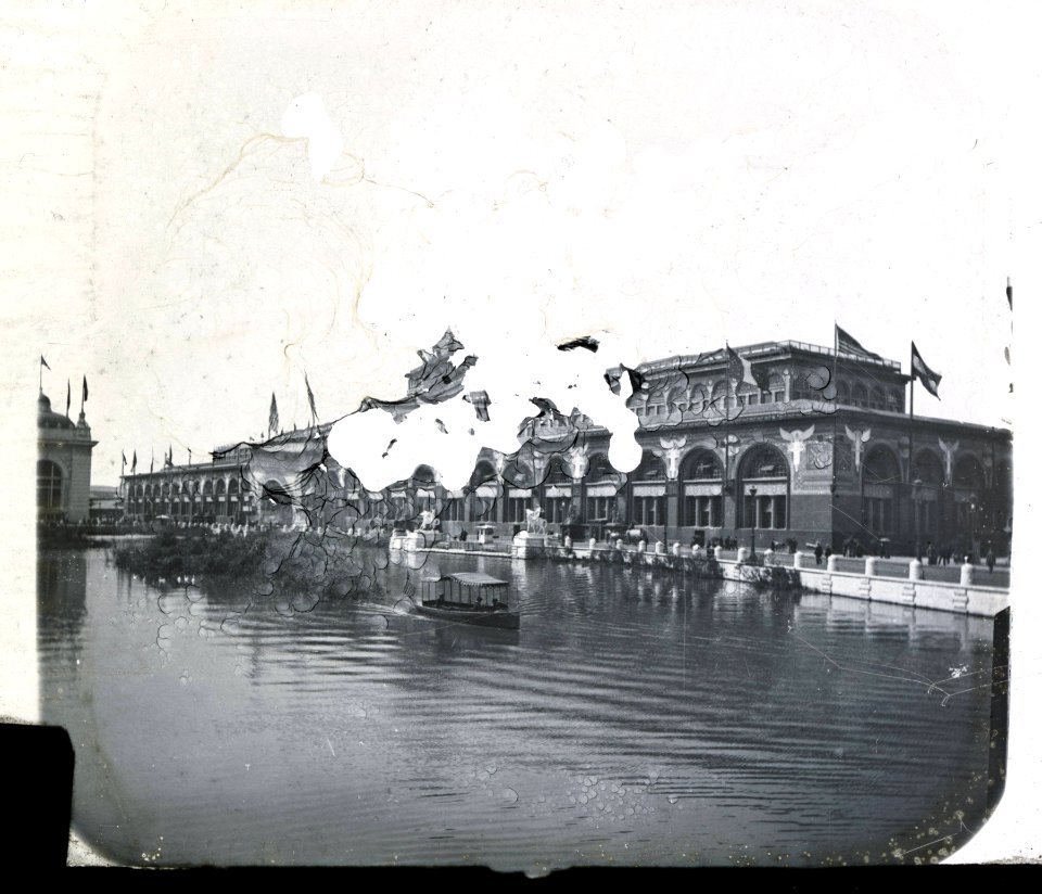 World's Columbian Exposition lantern slides, Transportation Building, East Side (NBY 8727)