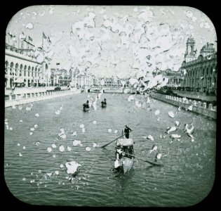 World's Columbian Exposition lantern slides, Canal - Liberal Arts, Agricultural Buildings in... (NBY 8853)