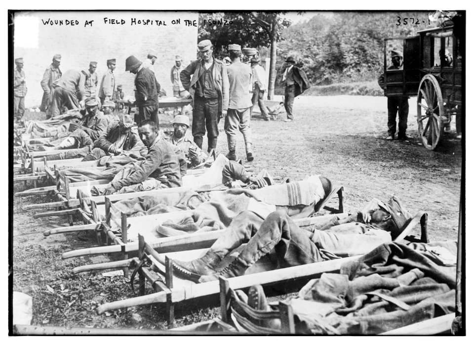 Wounded at Field Hospital on the Isonzo LCCN2014699659