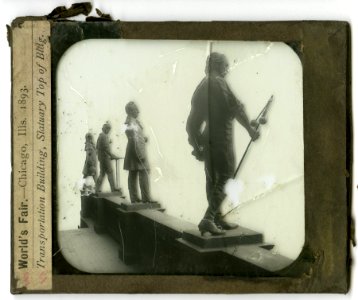 World's Columbian Exposition lantern slides, Transportation Building, Statuary on Top (NBY 8858)