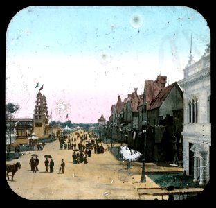World's Columbian Exposition lantern slides, Midway Plaisance, View South (NBY 8862)