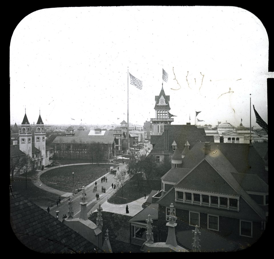 World's Columbian Exposition lantern slides, State Buildings, Bird's-eye View (NBY 8841)