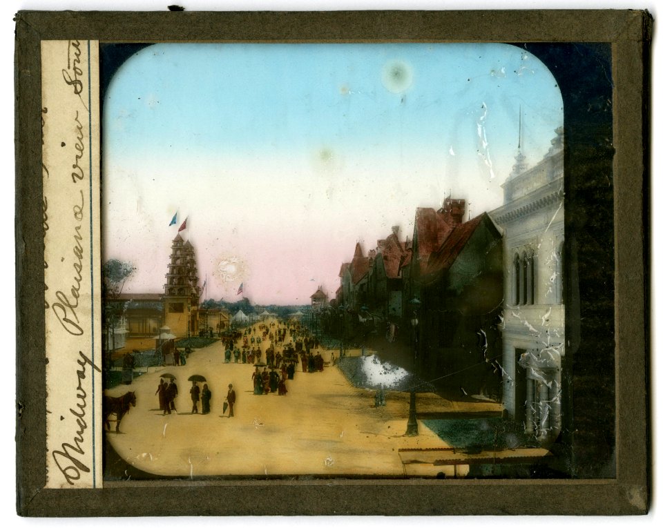 World's Columbian Exposition lantern slides, Midway Plaisance, View South (NBY 8861)
